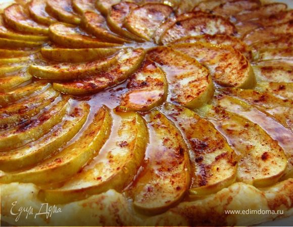 Яблочный Пирог Слоеное Тесто Рецепт Фото