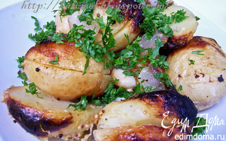 Рецепт Молодой картофель, печеный на углях по-гуцульски
