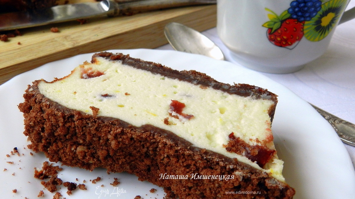 Сырник с клюквой и шоколадным штрейзелем