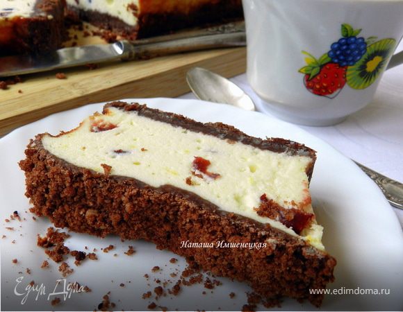 Сырник с клюквой и шоколадным штрейзелем Сырник с клюквой и шоколадным штрейзелем