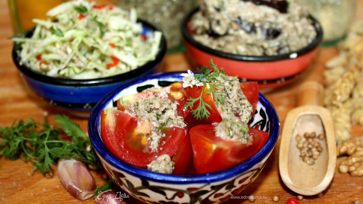 Грузинский ореховый соус к овощам