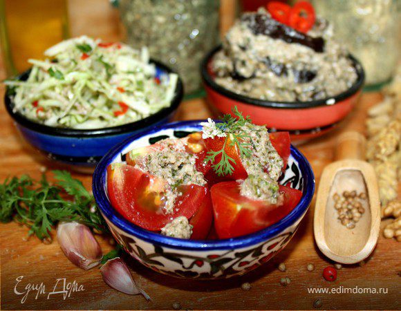 Грузинский ореховый соус к овощам