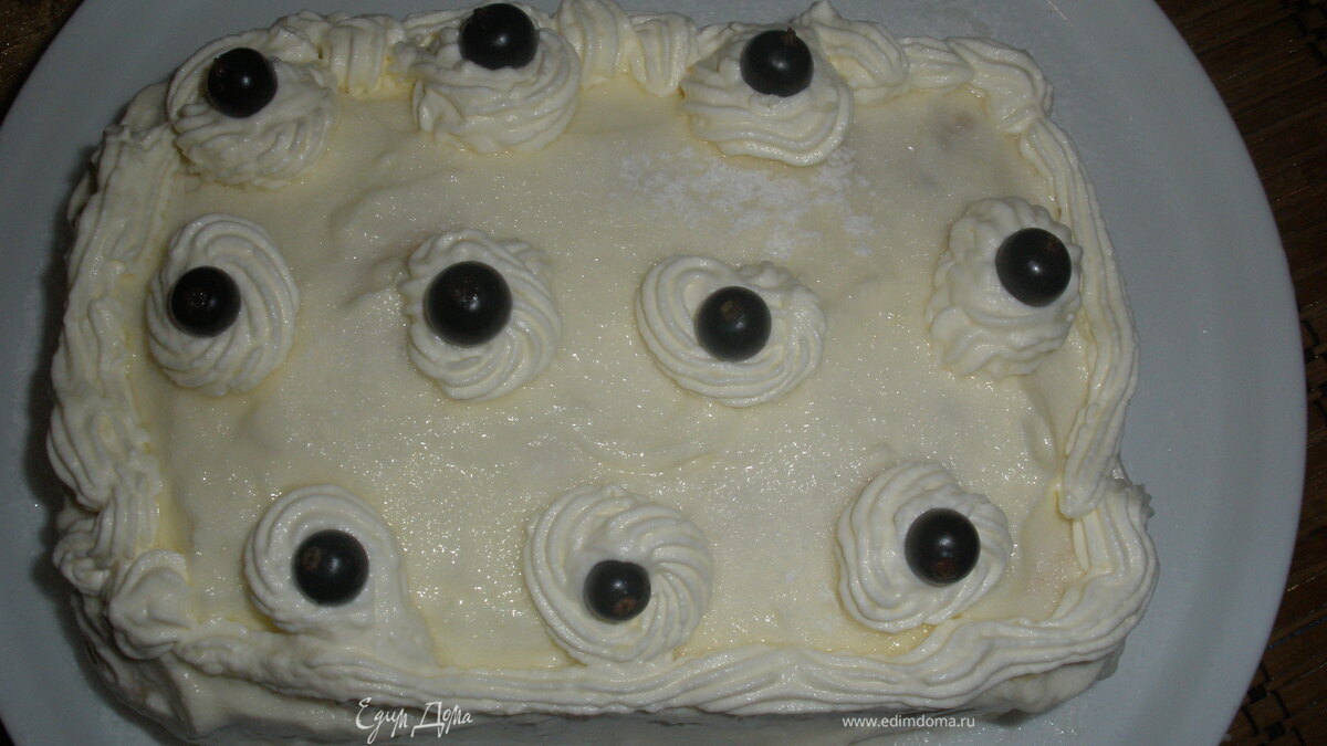 Тортик "Воздушный" со смородиной