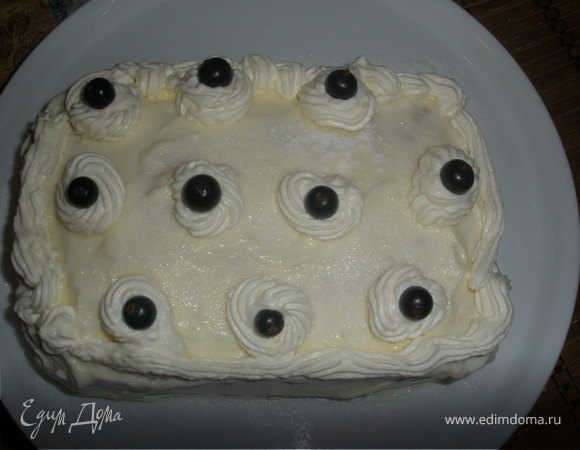 Тортик "Воздушный" со смородиной