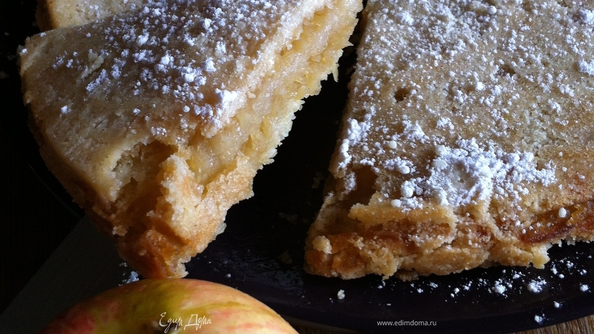 Яблочный пирог без яиц