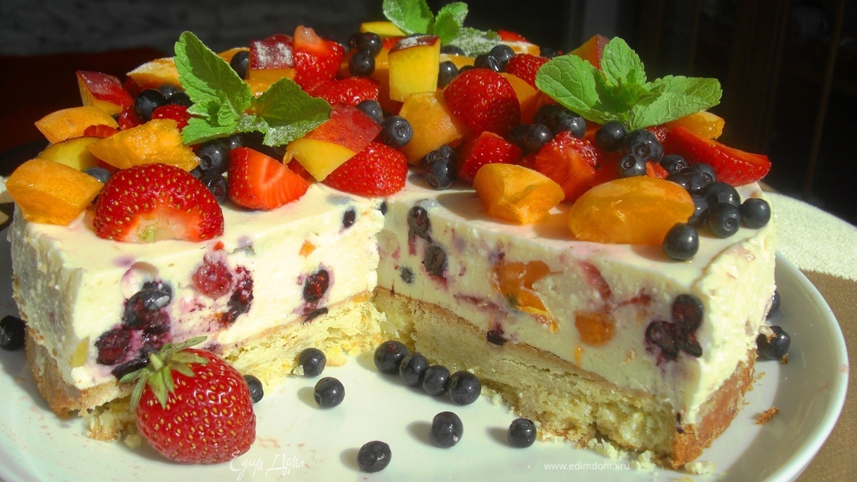 Творожный  пирог  "Ягодный рай"