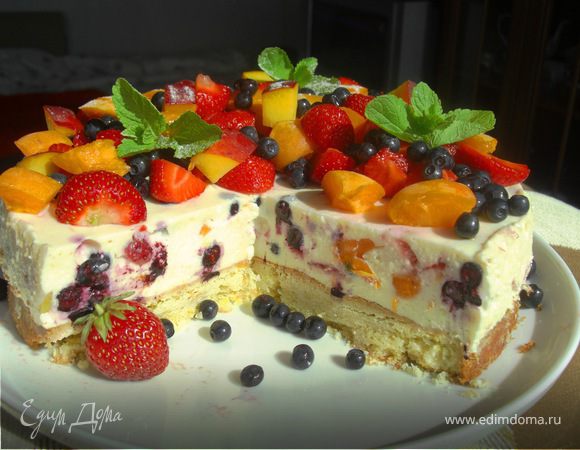 Творожный  пирог  "Ягодный рай"
