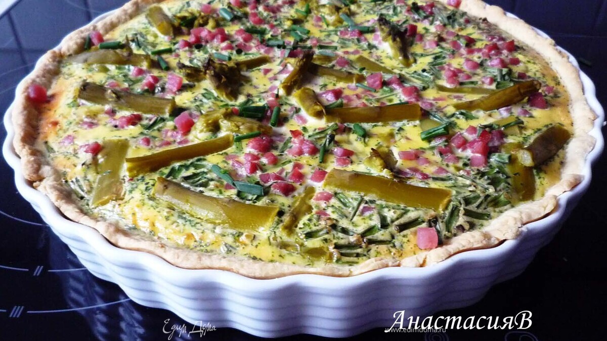 Летний киш со спаржей и зеленым луком ("Киш & Со." :-)