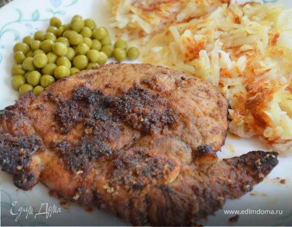 Хрустящие свиные отбивные на меду