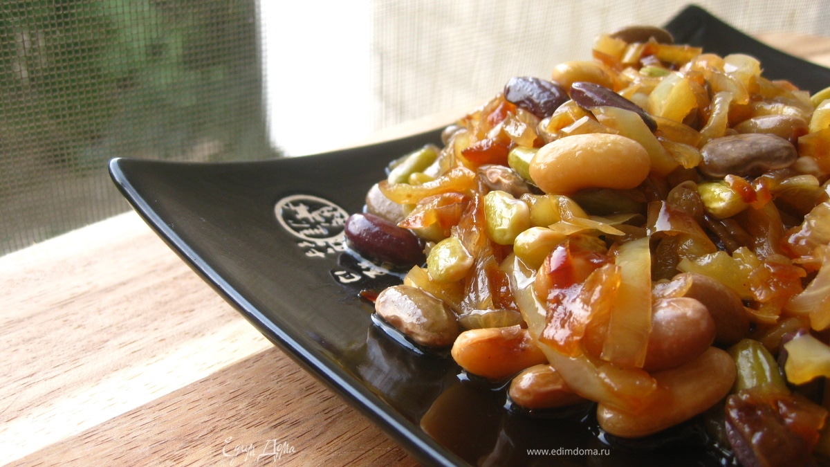 Глянцевая фасоль терияки