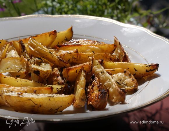  Картофель с укропом и чесноком