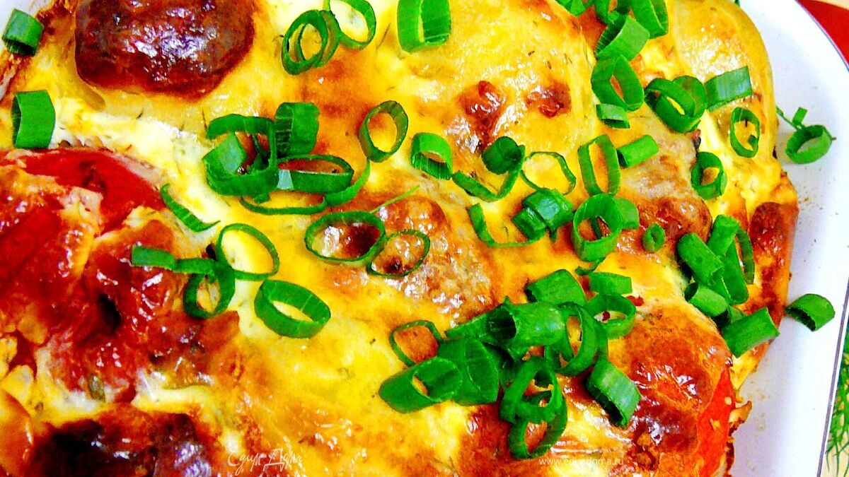 Запеканка "Шарики" под сырным соусом