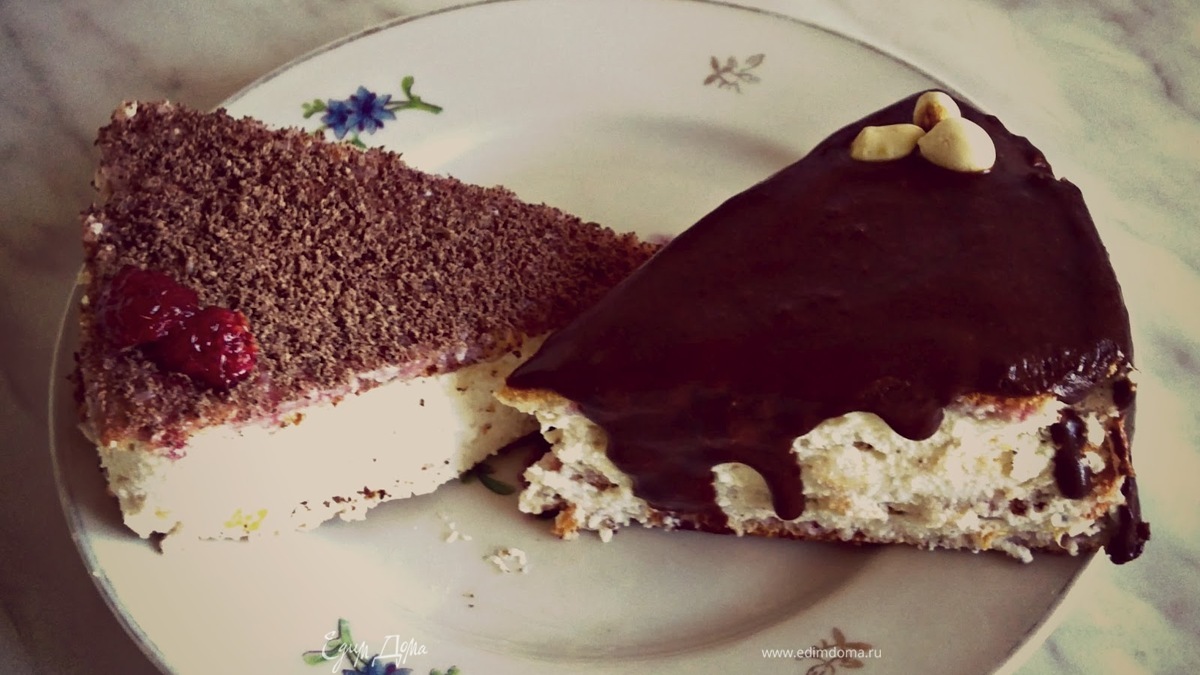 Шоколадно-творожные пирожные