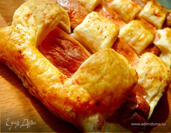 Плетенка с сосисками