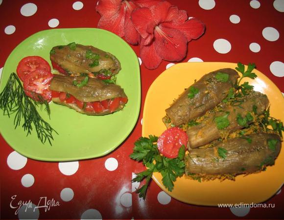 Баклажаны маринованные, фаршированные морковью или помидорами Баклажаны маринованные, фаршированные морковью или помидорами