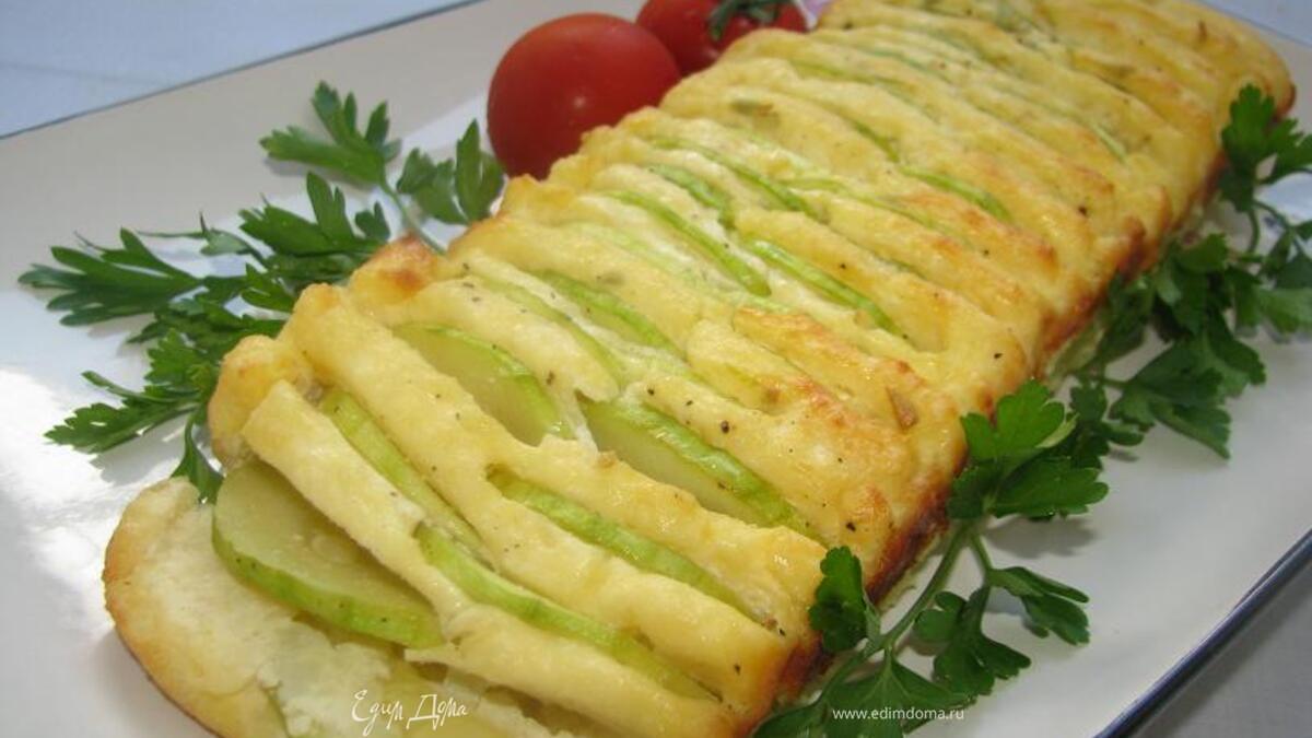 Творожно-рисовый кекс с кабачками