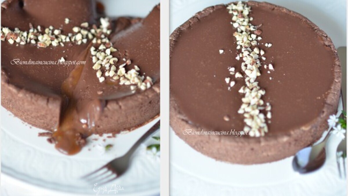 Дважды шоколадный тарт с карамелью