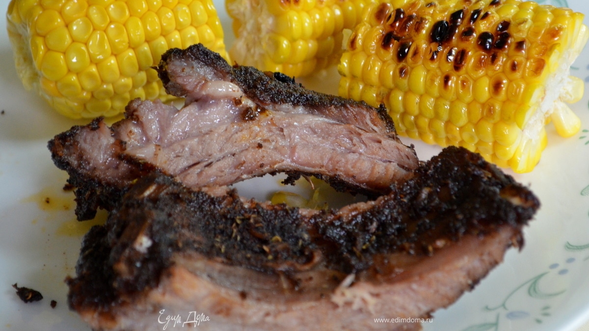 Свиные ребрышки в креольской приправе