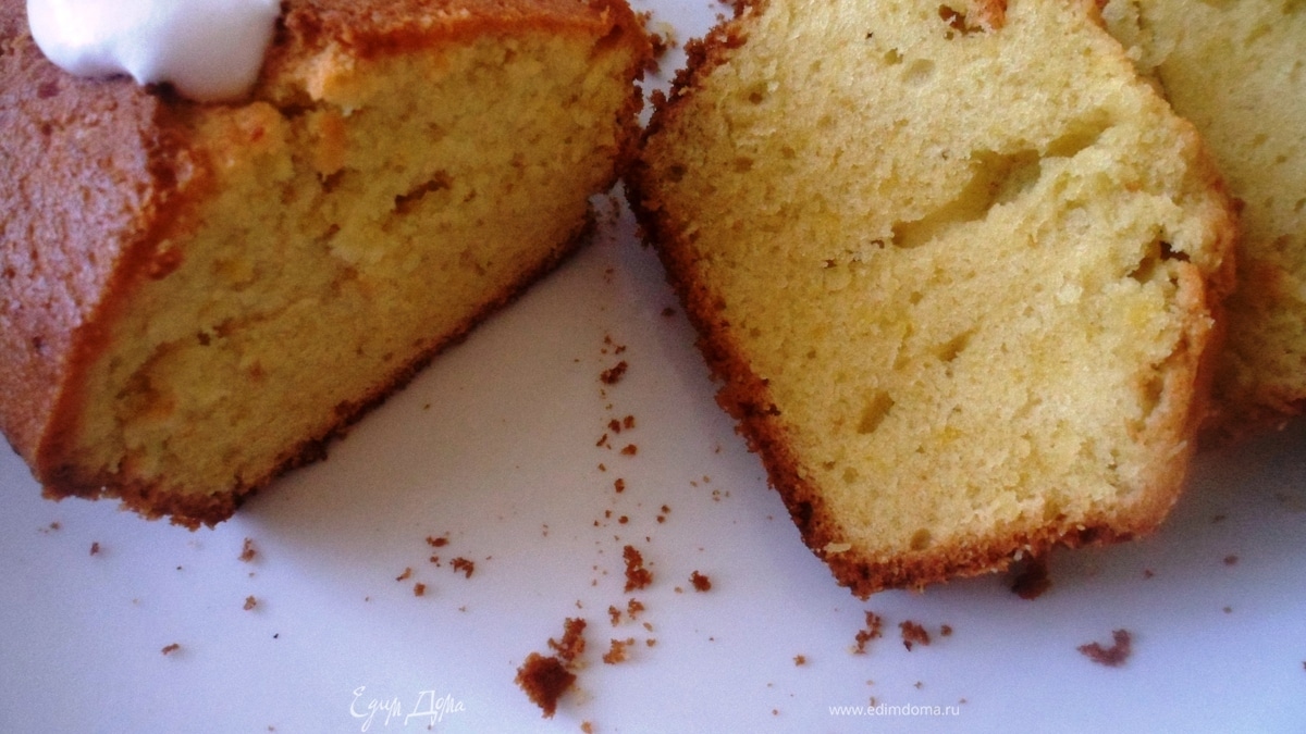 Лимонный кекс в лимонной глазури