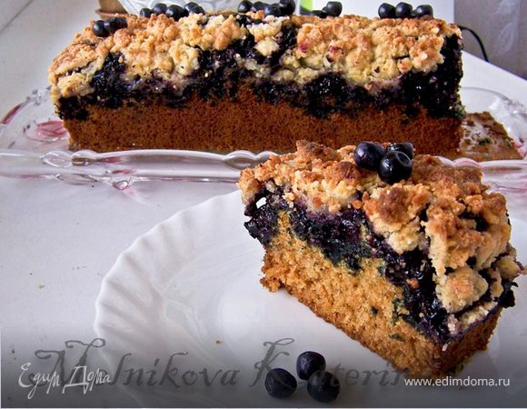 Чернично-кокосовый пирог