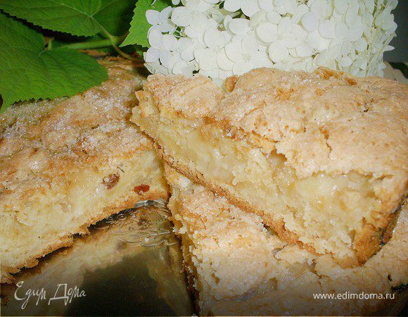 Пирог яблочный с изюмом
