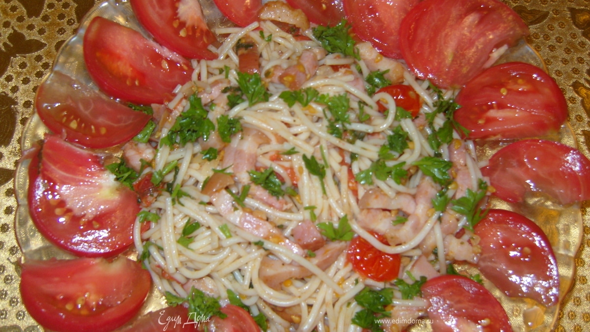 Спагетти с грудинкой