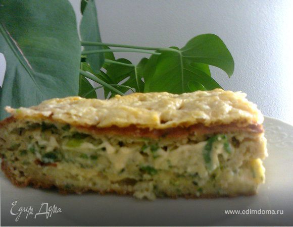 Пирог летний из кабачков с начинкой