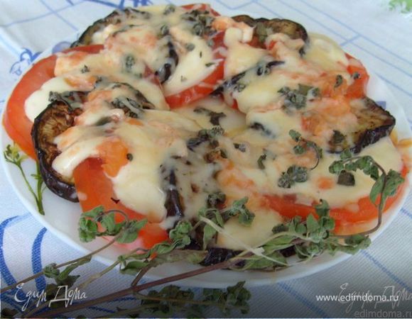 Закуска с баклажанами и помидорами