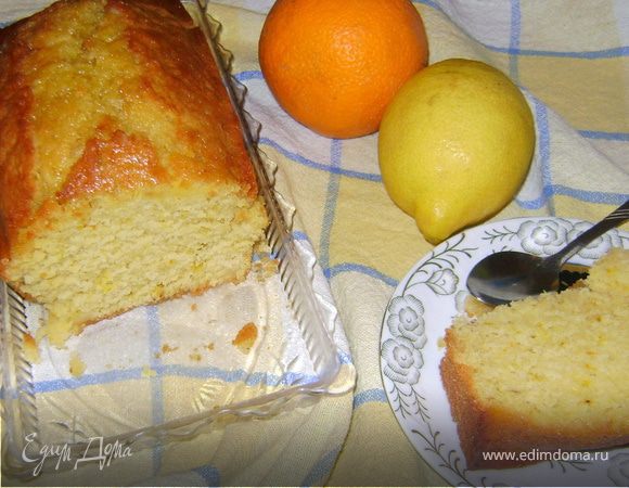 Апельсиново-лимонный кекс с шафраном