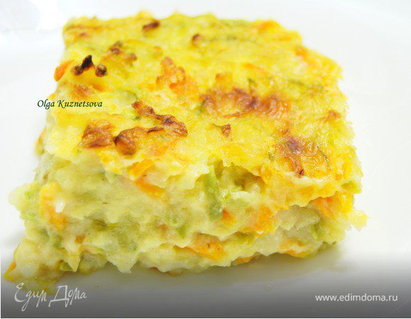 Сливочная запеканка из кабачков