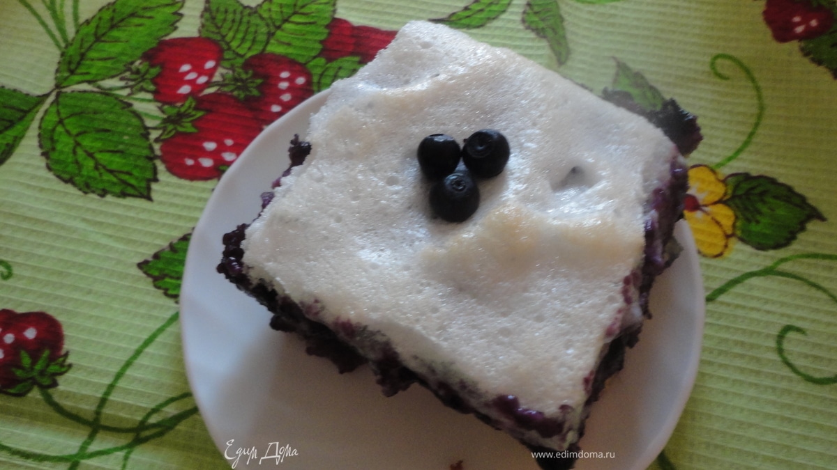 Черничный пирог с "занавеской"