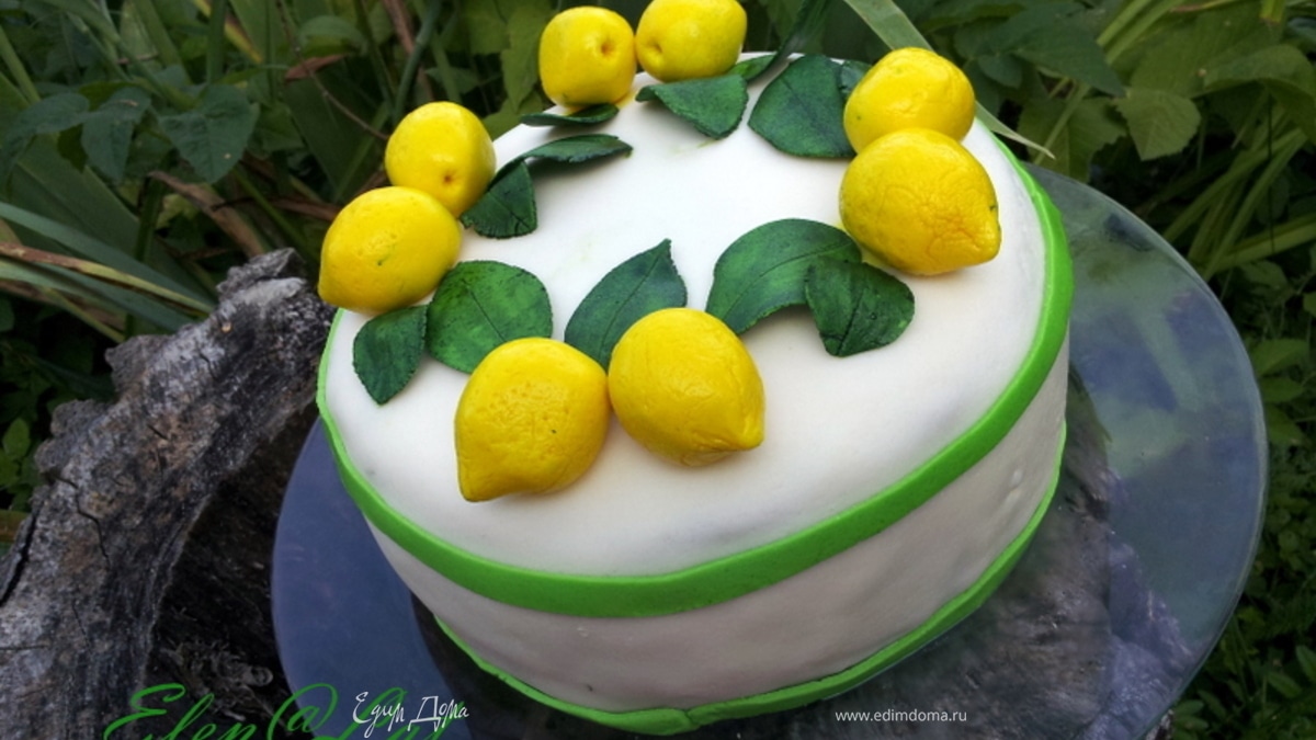 Торт "Лимонный" и МК по украшению
