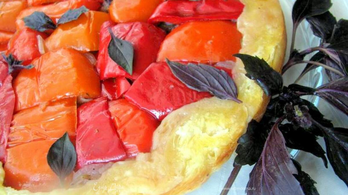 Тарт "Татен" со сладким перцем