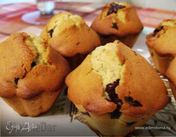 Рассыпчатые маффины с шоколадными кусочками