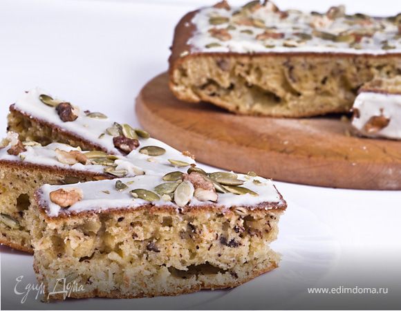 Пирог из йогурта под глазурью Пирог из йогурта под глазурью