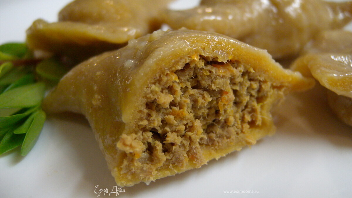 Вареники с мясом (с вкусным тестом)