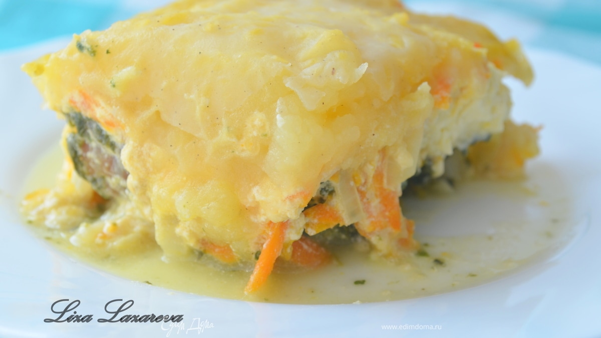 Пирог из рыбы и молодого картофеля от Дж.Оливера