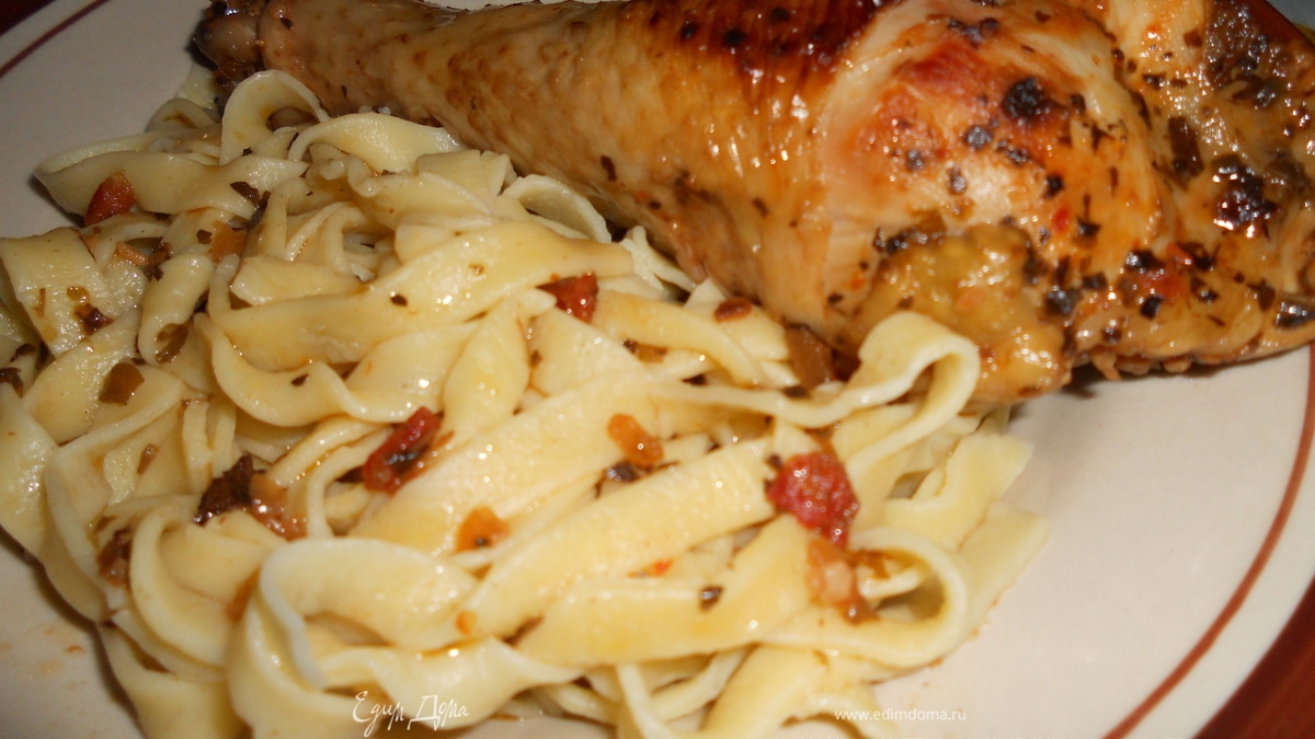 Домашняя паста с домашней курицей