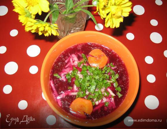 Свекольный суп-пюре на курином бульоне Свекольный суп-пюре на курином бульоне