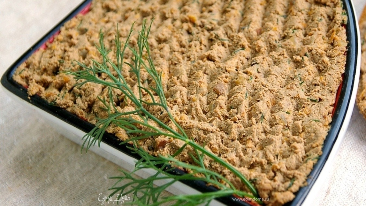 Паштет из куриной печени с лисичками