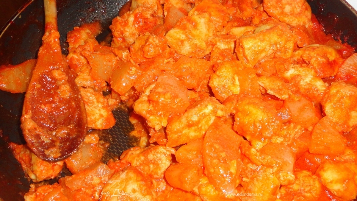 Курица с ананасами по-китайски