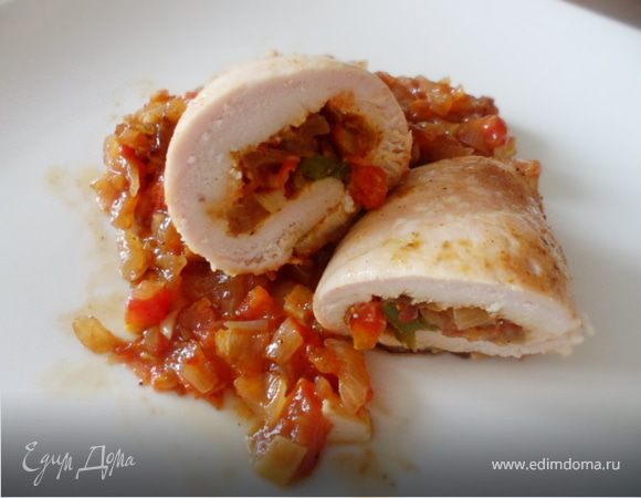Куриные рулетики с овощами Куриные рулетики с овощами