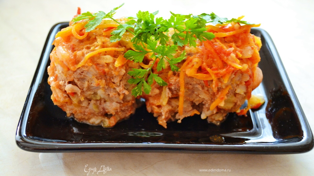 Ленивые голубцы + перец "два в одном"