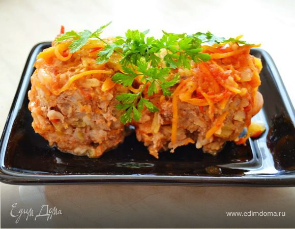 Ленивые голубцы + перец "два в одном"