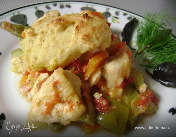 Курица с маисовой лепешкой 