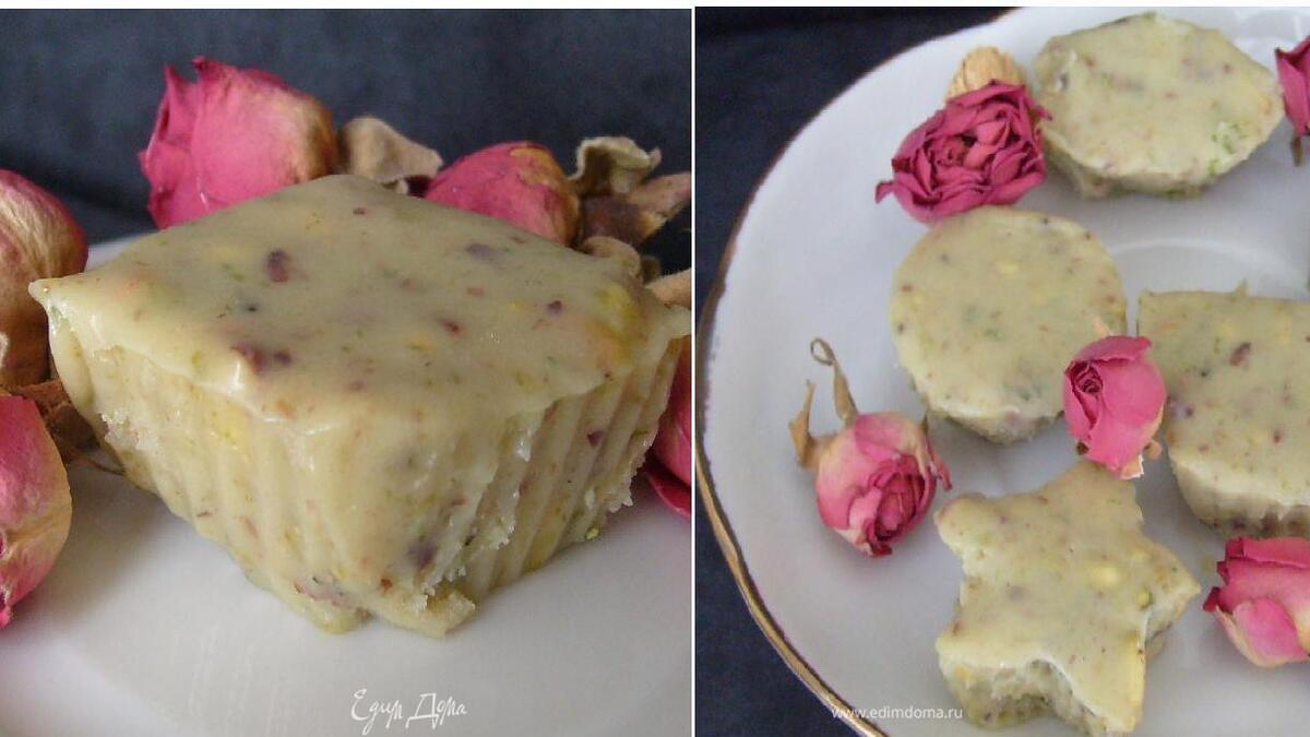 Конфеты с белым шоколадом и фисташками