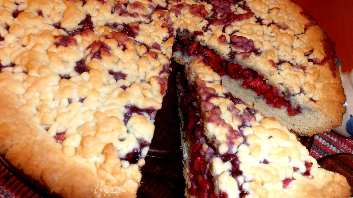 Песочный пирог с садовыми яблочками