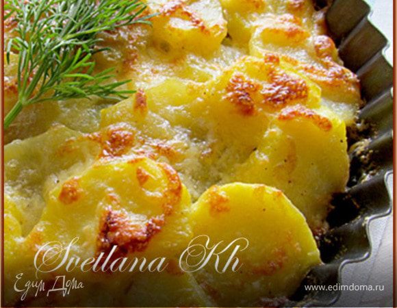 Картофель с грибами и сливками