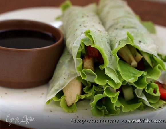 Весенние роллы с курицей Весенние роллы с курицей