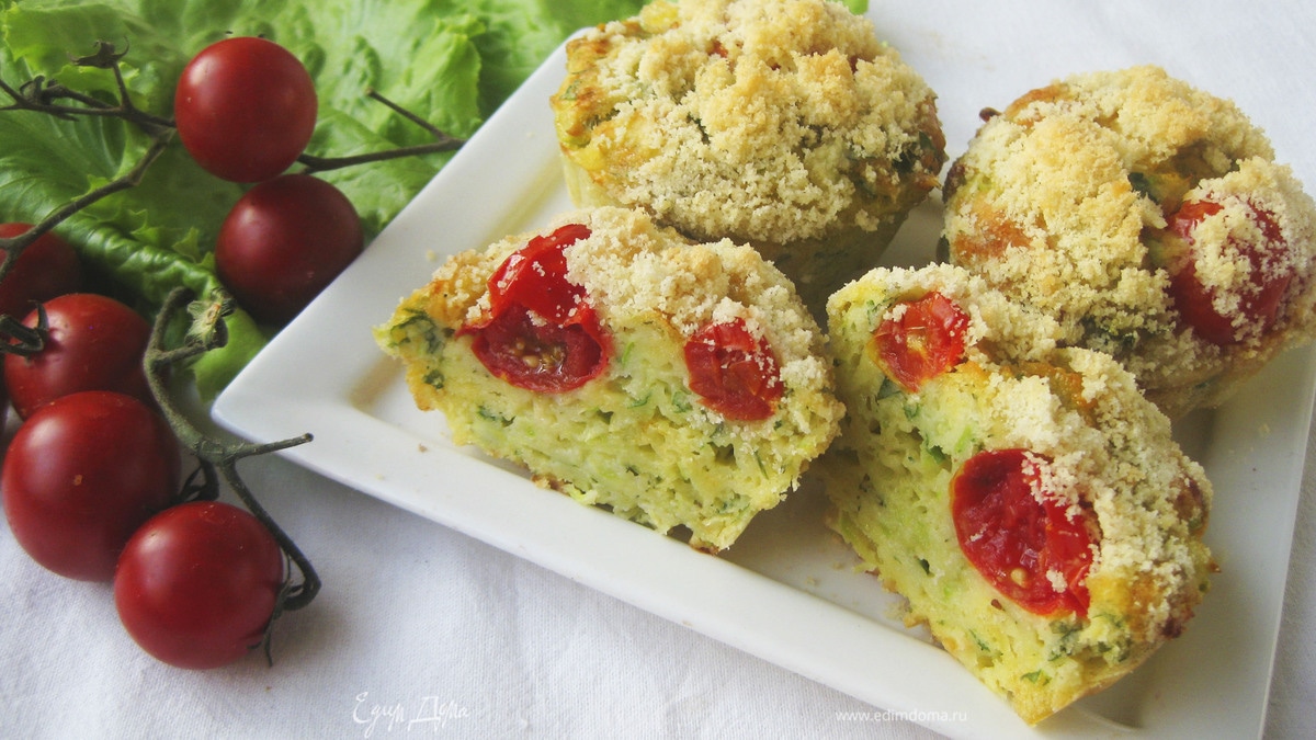 Кабачковые кексы с хрустящей посыпкой